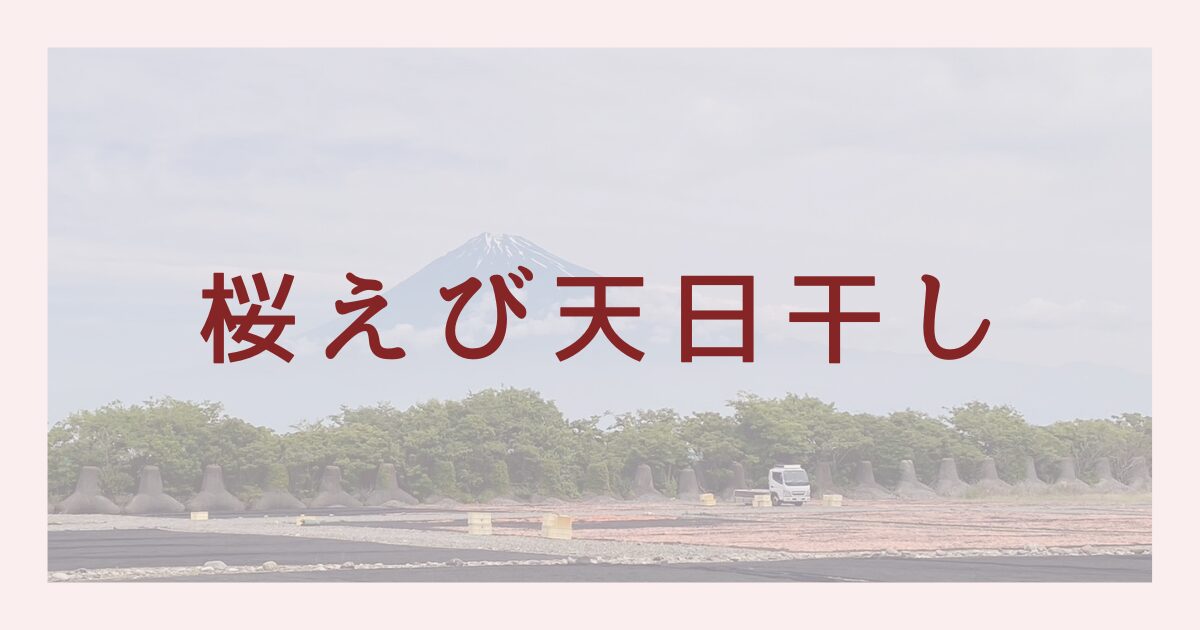 桜えびの天日干し