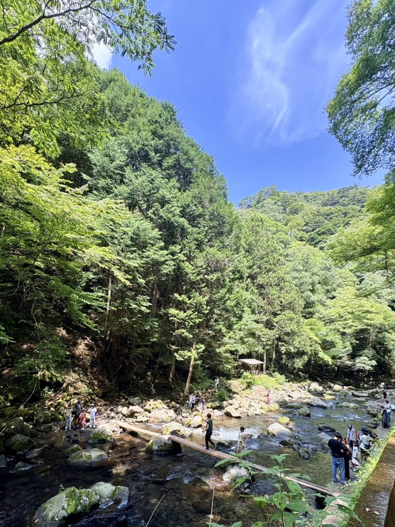 子どもたちも楽しそうに釣りをしています