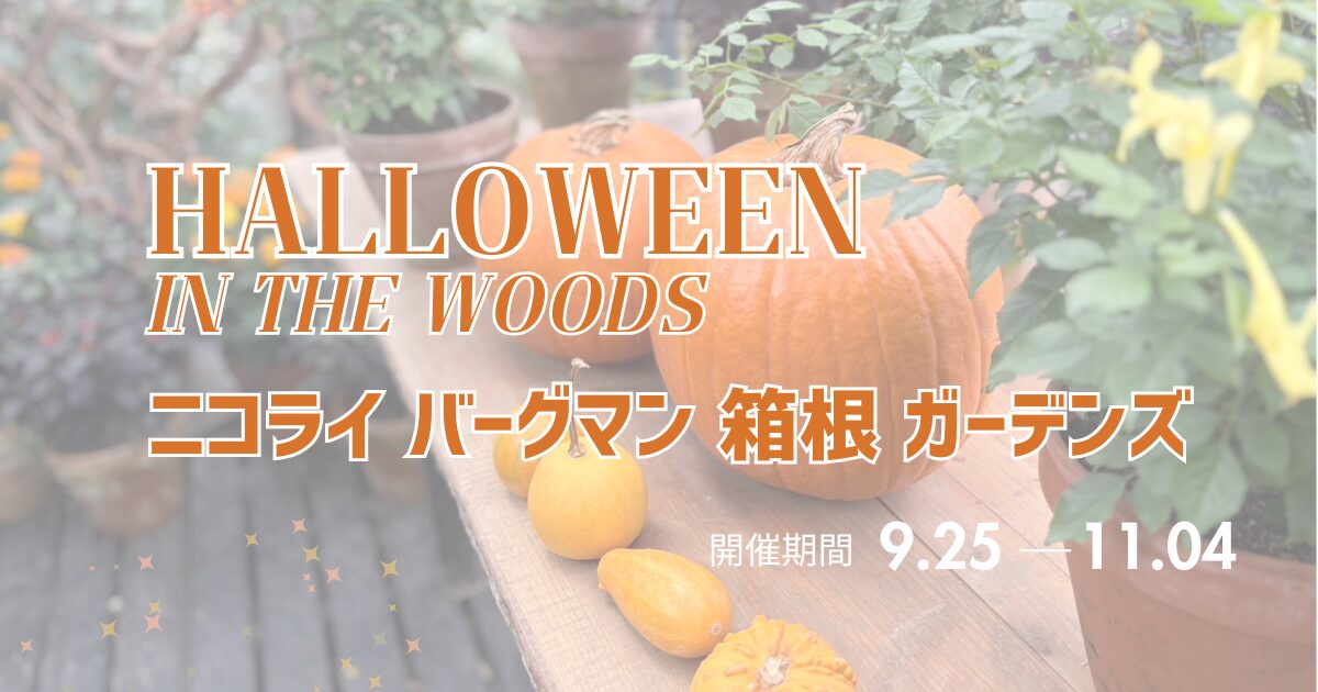 ニコライバーグマン箱根ガーデンズ、森の中のハロウィン