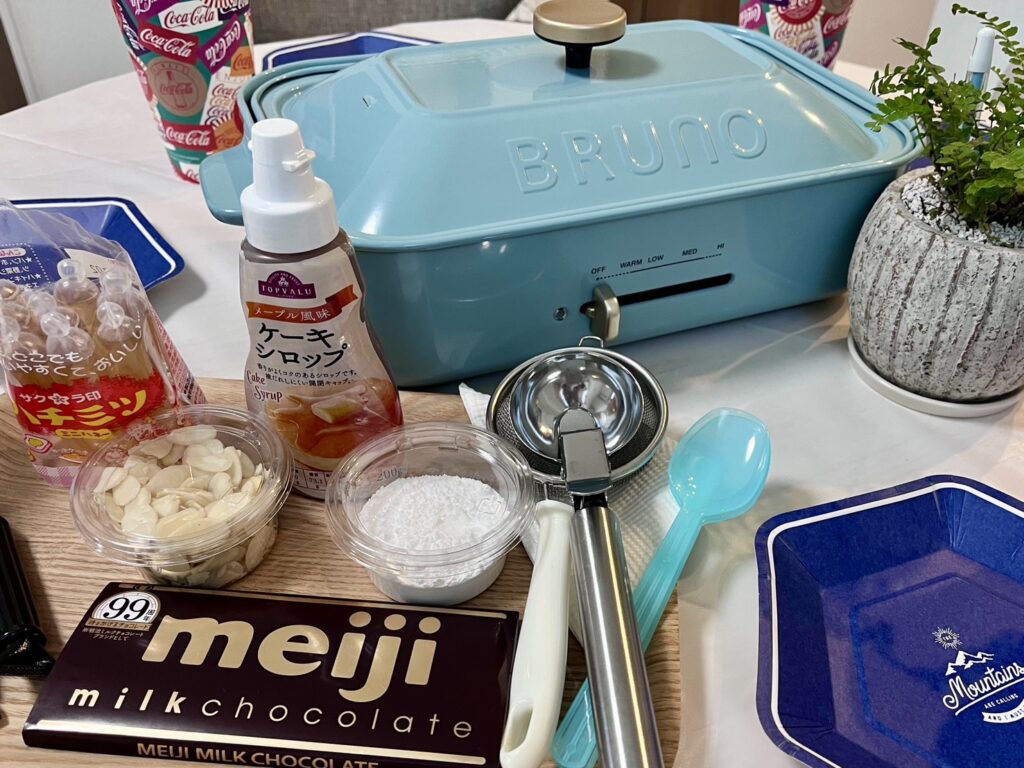 たこ焼き器で作るデザートに挑戦。