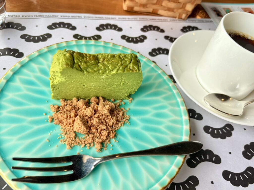 天橋立の緑景 抹茶チーズケーキ